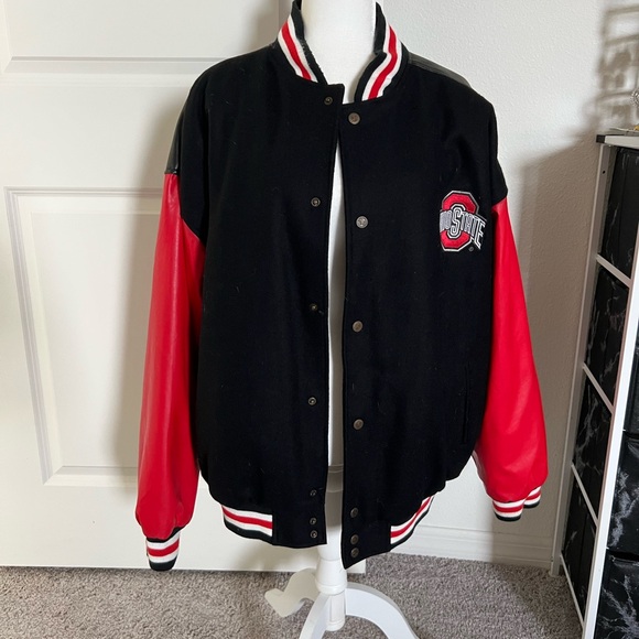 EUC Steve & Barry’s Ohio State Leather Varsity Jacket XL - Picture 1 of 10